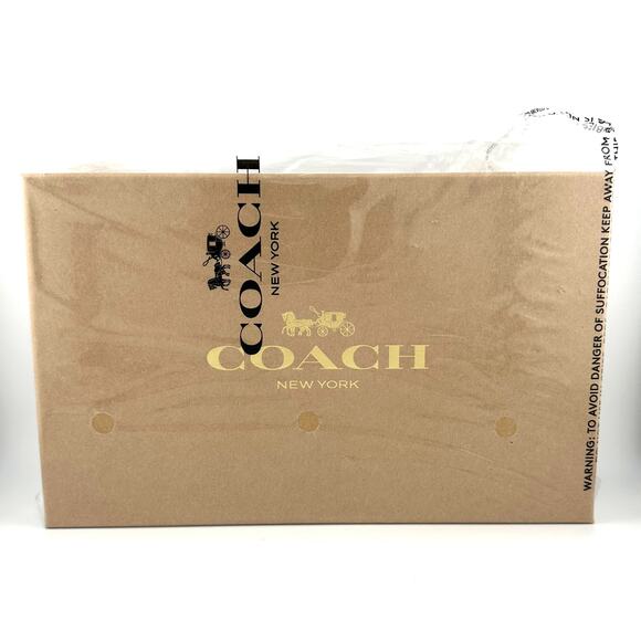 Coach Boxed Long Zip Around Wallet In Signature Leather in Black CF464 - Picture 8 of 8